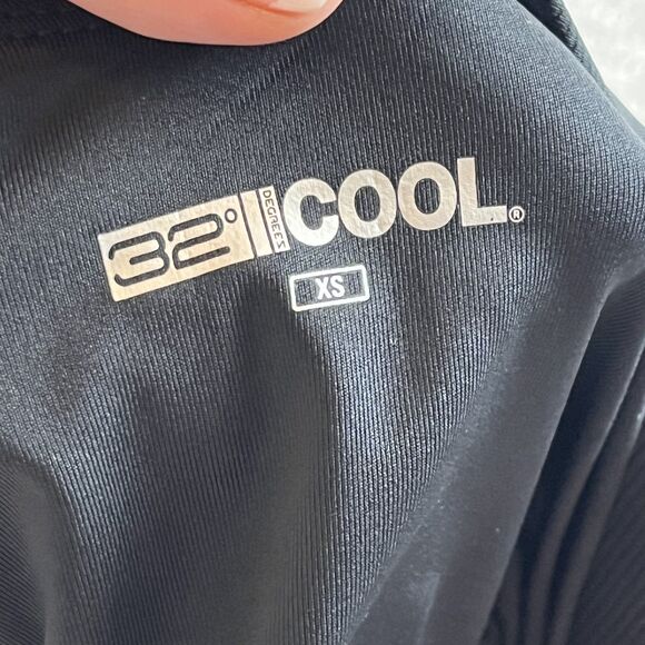 32 Degrees Cool Tank Top Womens XS Black Sleeveless Shelf Bra Stretch Athletic - Picture 5 of 10